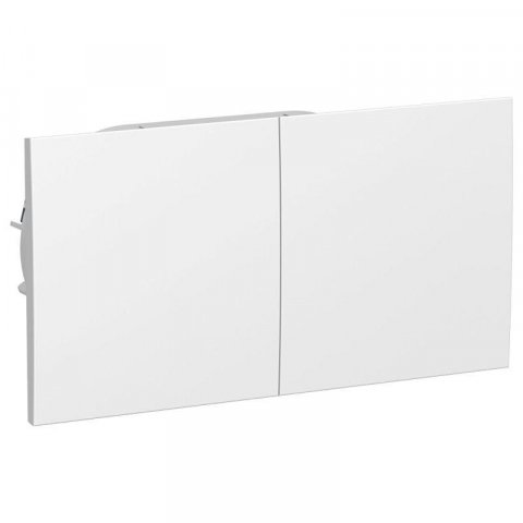 Розетка двойная 2К+З Schneider Electric AtlasDesign 16A 250V со шторками и крышкой белая ATN000128