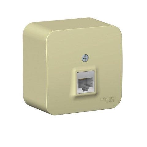 Розетка компьютерная 1хRJ45 Schneider Electric Blanca кат.5E бежевая BLNIA045007