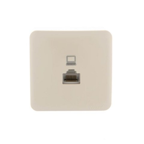 Розетка компьютерная Lezard Viola кремовая 751-0300-139