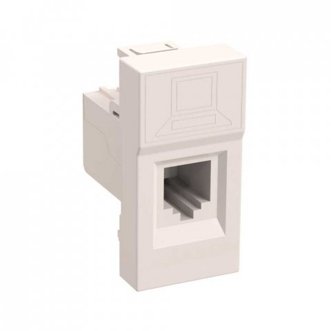 Розетка компьютерная RJ45 IEK Primer кат.5E UTP белая CKK-40D-RI1-K01