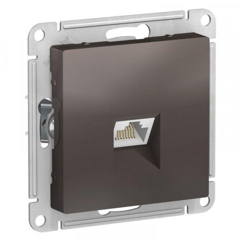 Розетка компьютерная RJ45 Schneider Electric AtlasDesign 5e кат UTP мокко ATN000683