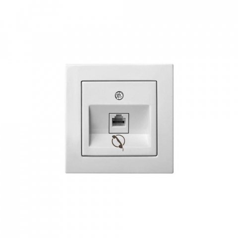 Розетка RJ11 Liregus Epsilon белый 28-030