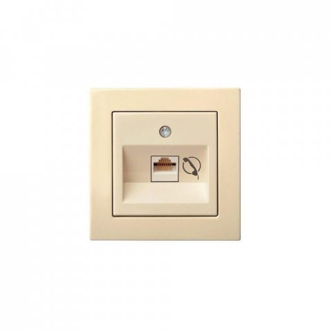 Розетка RJ11 Liregus Epsilon бежевый 28-080