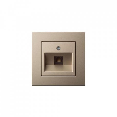 Розетка RJ11 Liregus Epsilon шампань 28-3161