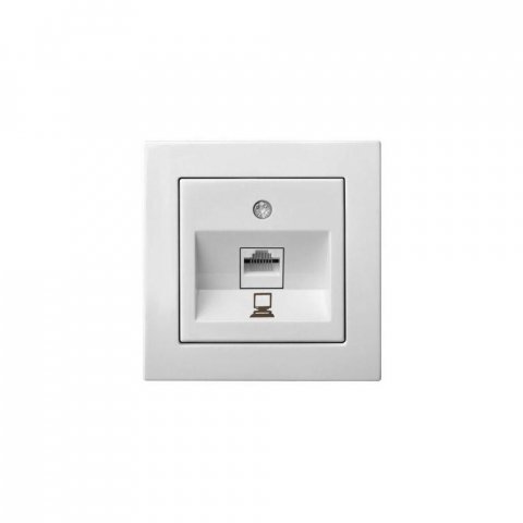 Розетка RJ45 Liregus Epsilon белый 28-032