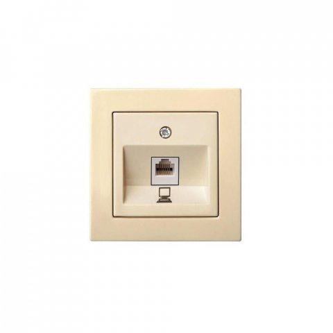 Розетка RJ45 Liregus Epsilon бежевый 28-082