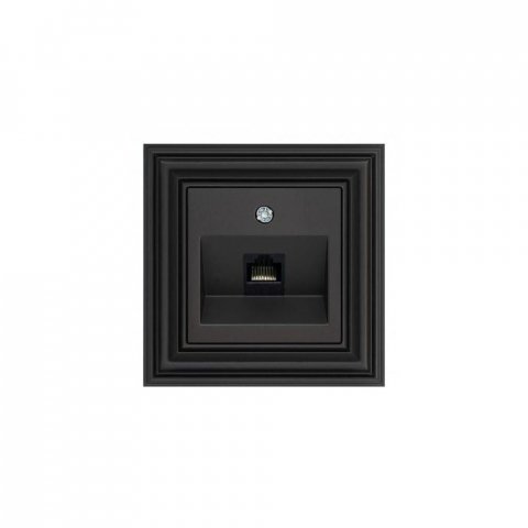 Розетка RJ45 Liregus Retro черный матовый 29-235