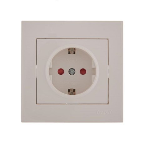 Розетка с защитой от детей Lezard Rain белая 703-0202-124