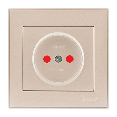 Розетка с защитой от детей Lezard Rain белый жемчуг 703-3030-124