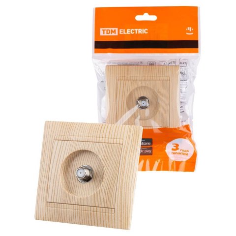 Розетка телевизионная SAT TDM Electric Лама сосна SQ1815-0321