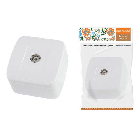 Розетка телевизионная TV TDM Electric Дача белая SQ1824-0013