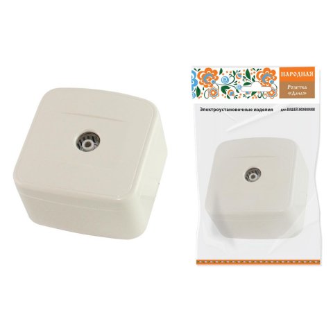 Розетка телевизионная TV TDM Electric Дача слоновая кость SQ1824-0026