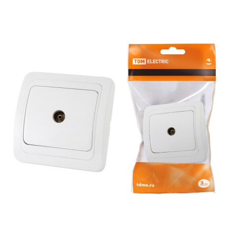 Розетка телевизионная TV TDM Electric Валдай белая SQ1804-0014