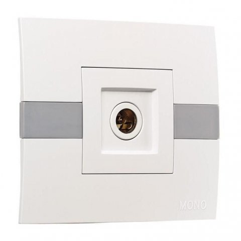 Розетка TV концевая Mono Electric Eсо экран белый 101-010104-128