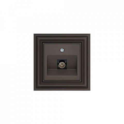 Розетка TV Liregus Retro коричневый омбре 29-032