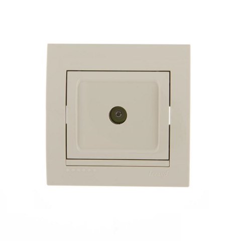 Розетка ТВ оконечная Lezard Deriy кремовая 702-0303-13