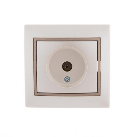 Розетка ТВ оконечная Lezard Mira белый жемчуг с кор. вст. 701-3031-130