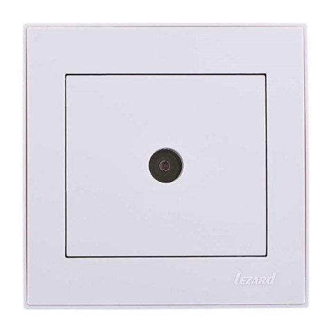 Розетка ТВ оконечная Lezard Rain белая 703-0202-130