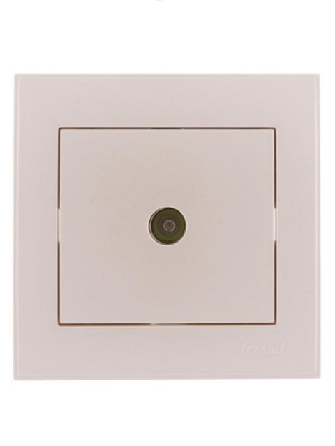 Розетка ТВ оконечная Lezard Rain белый жемчуг 703-3030-130