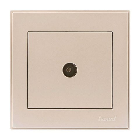 Розетка ТВ оконечная Lezard Rain кремовая 703-0303-130