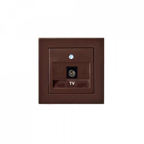 Розетка TV оконечная Liregus Epsilon коричневый 28-142