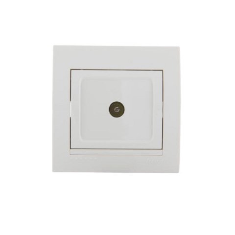 Розетка ТВ проходная Lezard Deriy белая 702-0202-129