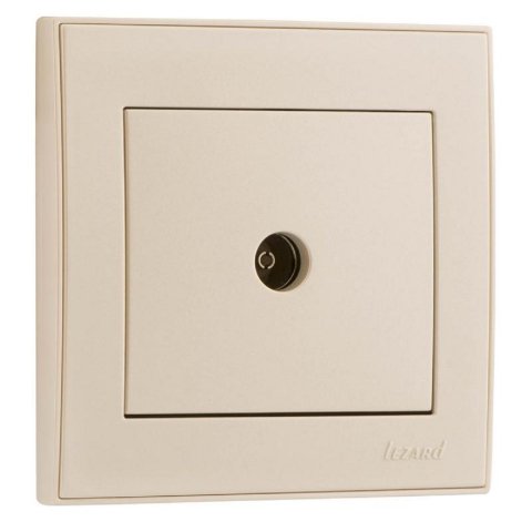 Розетка ТВ проходная Lezard Rain белый жемчуг 703-3030-129