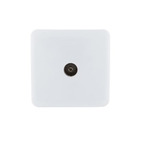 Розетка ТВ проходная Lezard Viola белая 751-0200-129