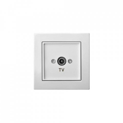 Розетка TV проходная Liregus Epsilon белый 28-025