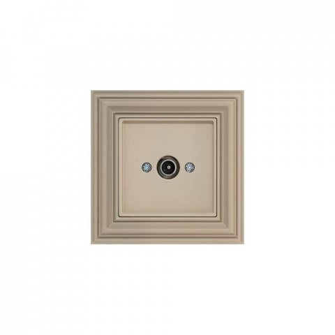 Розетка TV проходная Liregus Retro кремовый омбре 29-128