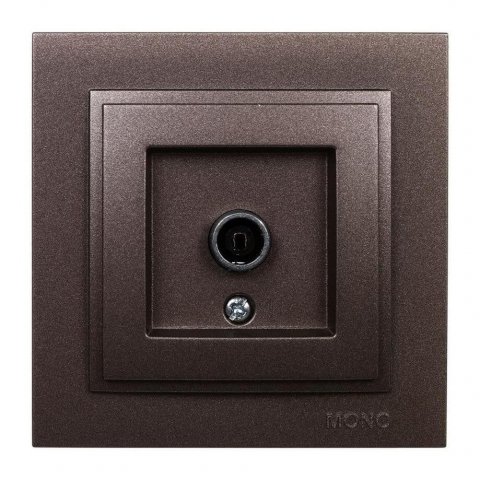 Розетка TV проходная Mono Electric Despina универсальная экран бронза 102-232305-137