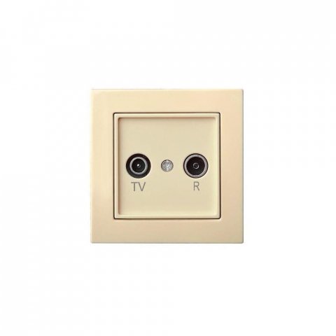 Розетка TV/R оконечная Liregus Epsilon бежевый 28-076