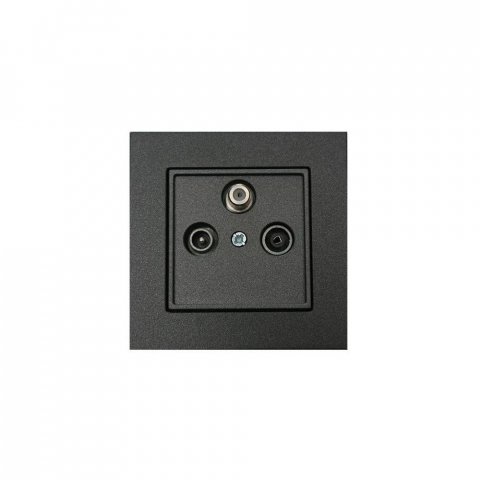 Розетка TV/R/SAT оконечная Liregus Epsilon антрацит 28-1134