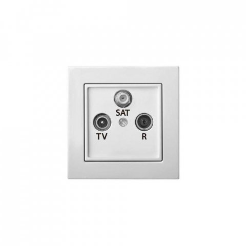 Розетка TV/R/SAT оконечная Liregus Epsilon белый 28-028