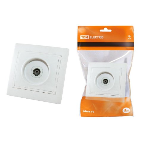 Розетка TV TDM Electric Таймыр белая SQ1814-0022