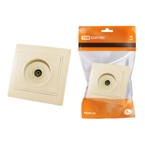 Розетка TV TDM Electric Таймыр слоновая кость SQ1814-0122