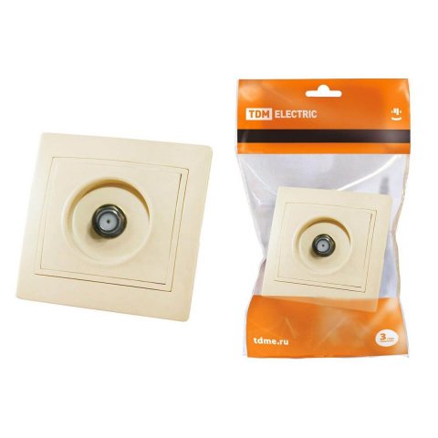 Розетка TV TDM Electric Таймыр слоновая кость SQ1814-0132
