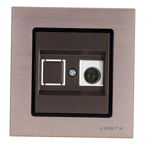 Розетка TV Vesta-Electric Exclusive Champagne Metallic шампань FRZ00041006BSH