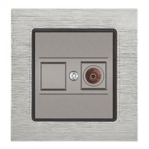 Розетка TV Vesta-Electric Exclusive Silver Metallic серебро FRZ00041005SER