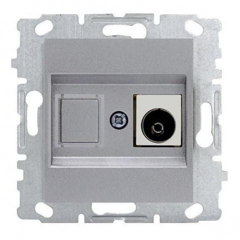 Розетка TV Vesta-Electric Exclusive Silver Metallic серебро FRZ00041012SER