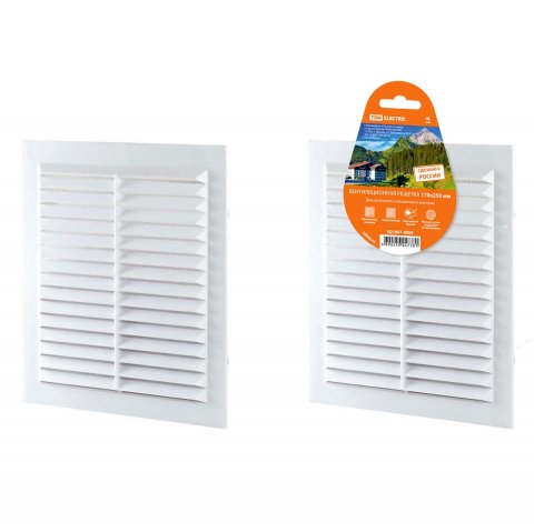 Вентиляционная решетка неразъемная TDM Electric с москитной сеткой SQ1807-0089