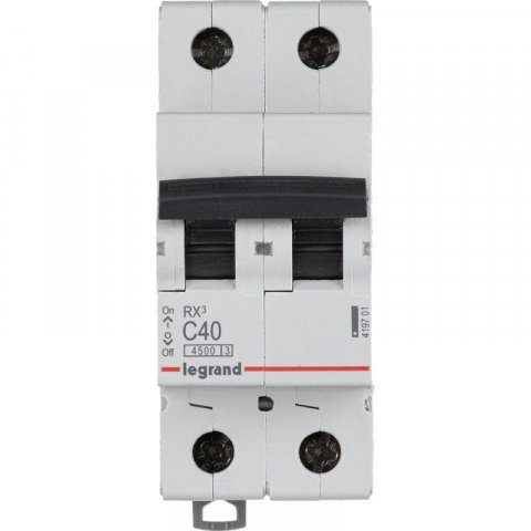 Выключатель автоматический модульный Legrand RX3 2П 40A 4,5кА AC 419701