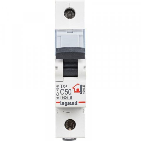 Выключатель автоматический модульный Legrand TX3 6000 1П 50А 6кА AC 404033