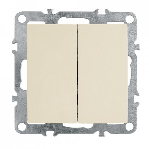 Выключатель двухклавишный Feron Stekker Эрна слоновая кость PSW10-9104-02 39323