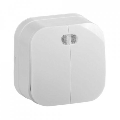 Выключатель двухклавишный IEK Glory белый EVH21-K01-10