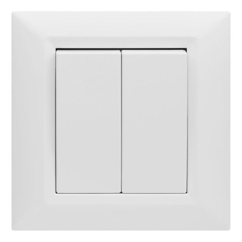 Выключатель двухклавишный Vesta-Electric Roma белый FVK010202BEL