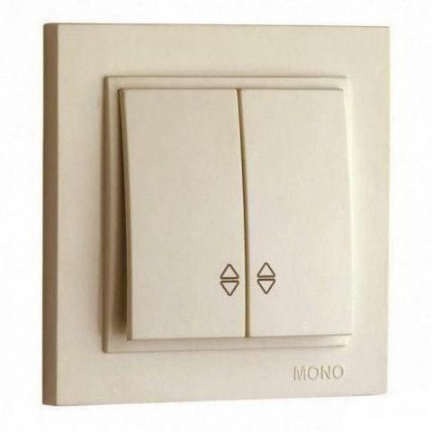 Выключатель Mono Electric Despina двухклавишный проходной крем 102-170023-111
