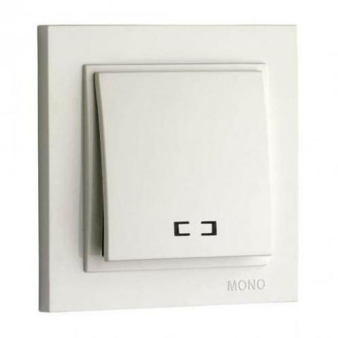 Выключатель Mono Electric Despina одноклавишный с подсветкой жемчуг 102-252525-101