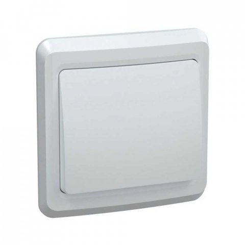 Выключатель одноклавишный IEK Vega белый EVV10-K01-10-DM