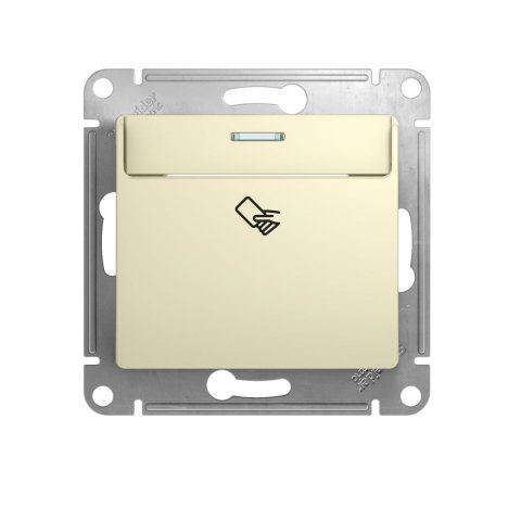 Выключатель одноклавишный карточный Schneider Electric Glossa 10A 250V бежевый GSL000269